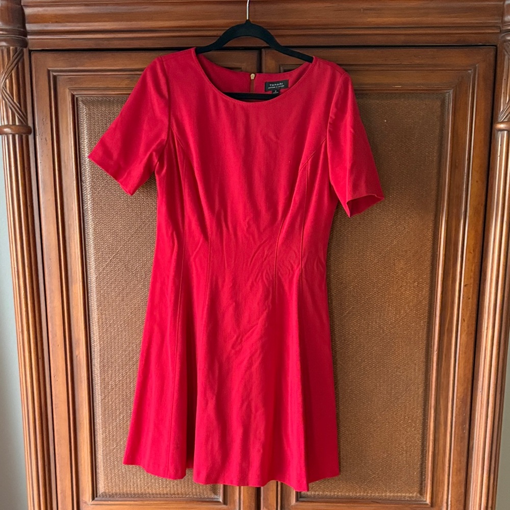 Tahari Vibrant Red skater Dress